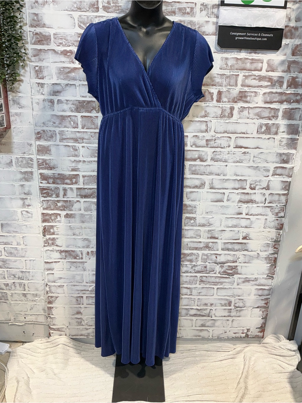Baltic Born Deep Blue Pleated Dress